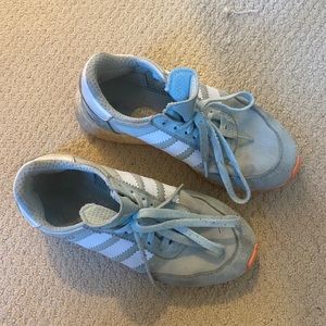 Blue/green adidas sneakers